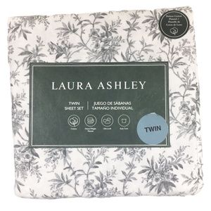 Laura Ashley Faye Toile Flannel Twin Sheet Set